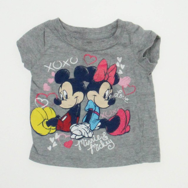 Disney Gray | Minnie & Mickey Mouse Short Sleeve Shirt 3-6 Months 