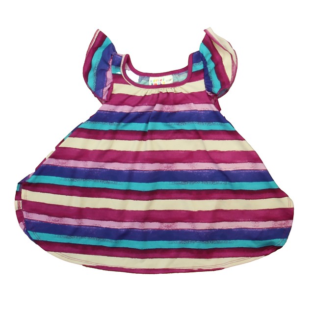 Dot Dot Smile Purple | Blue Stripe Dress 6-12 Months 