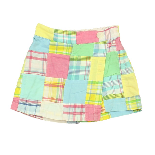 E. Land Pink | Yellow Plaid Skirt 3T 