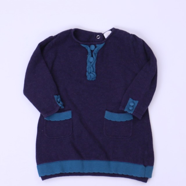 Egg Purple | Blue Sweater Dress 12-18 Months 