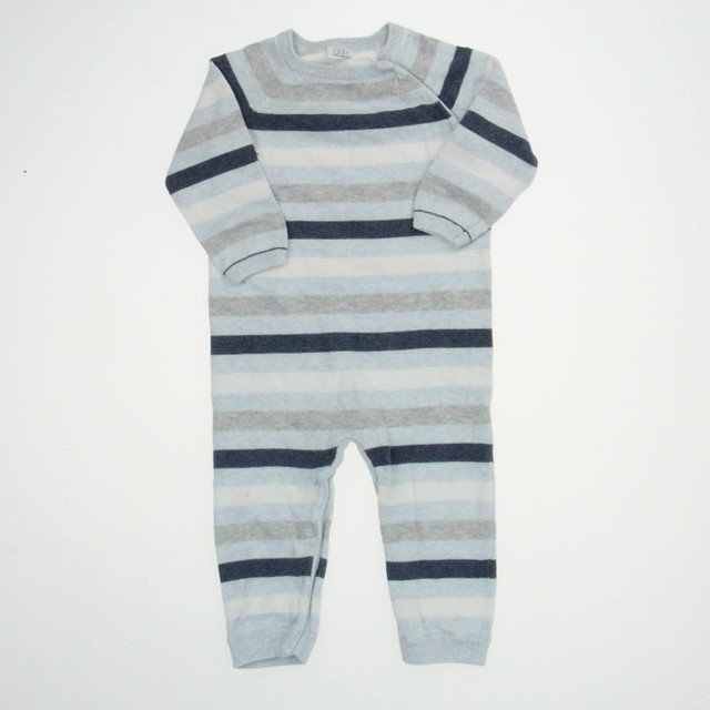 Egg Blue Stripe Long Sleeve Outfit 6-12 Months 