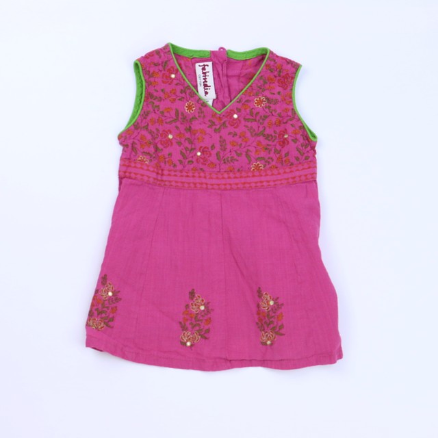 Fabindia Pink Dress 6-12 Months 