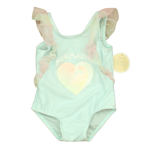 First Impressions 2-pieces Aqua | Pink Heart 1-piece Swimsuit 12 Months 