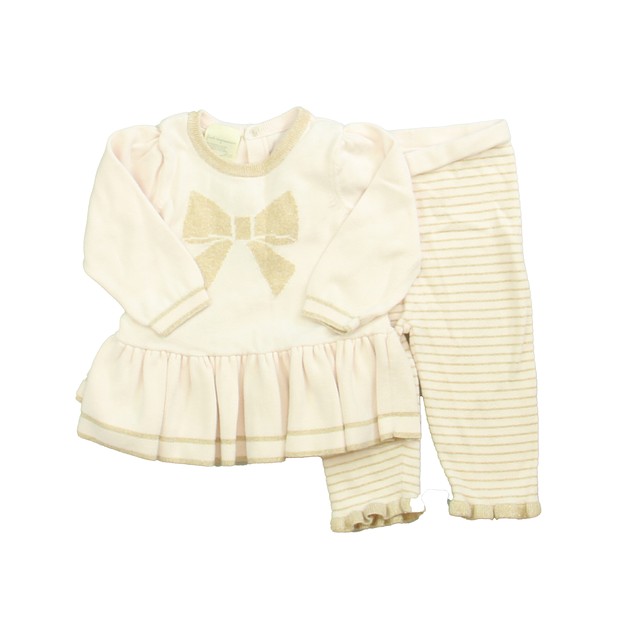 First Impressions 2-pieces Pink | Gold Apparel Sets 6-9 Months 