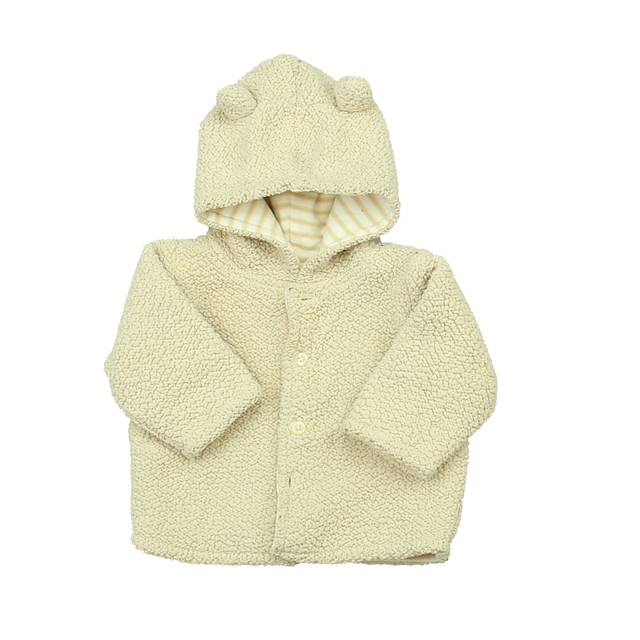 First Moments Beige | White Jacket 0-3 Months 