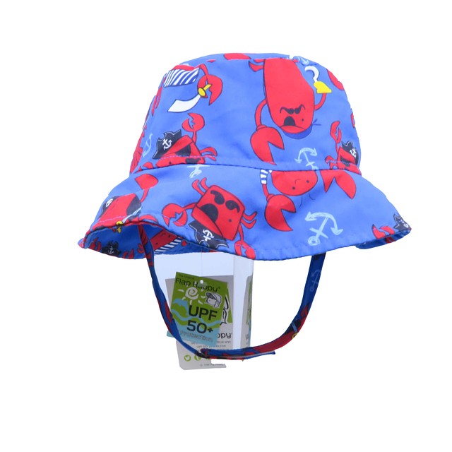 Flap Happy Blue | Red | Crabs Sun Hat 12-24 Months 