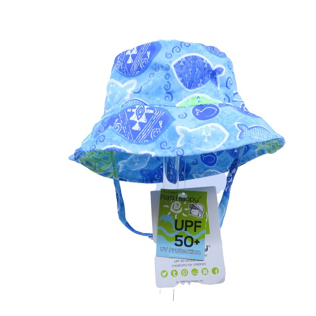 Flap Happy Light Blue | Green | Fish | Turtles Sun Hat 3-6 Months 