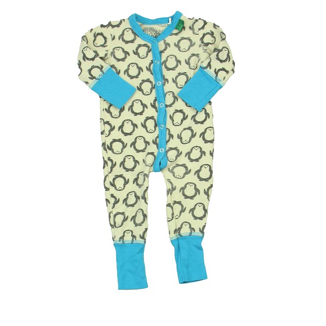 Fred's World by Green Cotton Ivory | Blue | Penguins 1-piece Non-footed Pajamas 3-6 Months (68) 