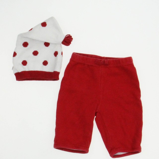 Gap 2-pieces Red | White Pants 0-3 Months 