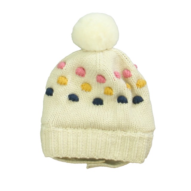 Gap Ivory Polka Dots Winter Hat 6-12 Months 