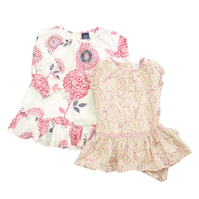 Gap Set of 2 White | Pink | Bue Dress 6-12 Months 