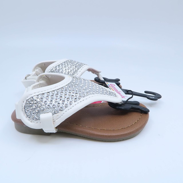 Garanimals Silver | White | Tan Sandals 3 Infant 