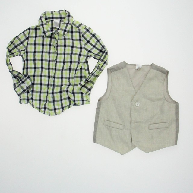 George 2-pieces Green | Black | Beige Button Down Long Sleeve 24 Months 
