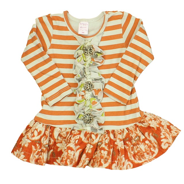 Giggle Moon Ivory | Orange Dress 18 Months 