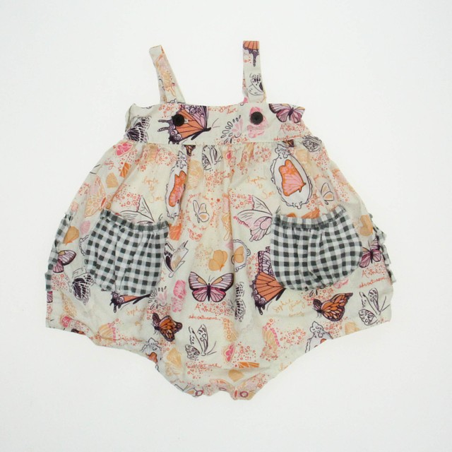 Giggle Moon White Butterflies Romper 18 Months 