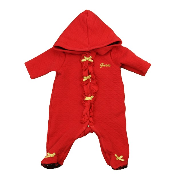 Guess Red | Gold Long Sleeve Outfit 0-3 Months 