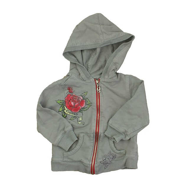 Guess Grey | Red Hoodie 18 Months 