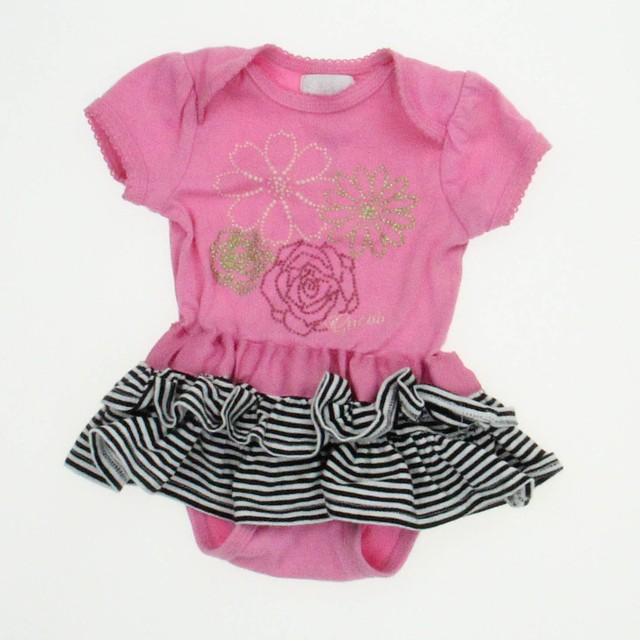 Guess Pink | White | Black Romper 6-9 Months 