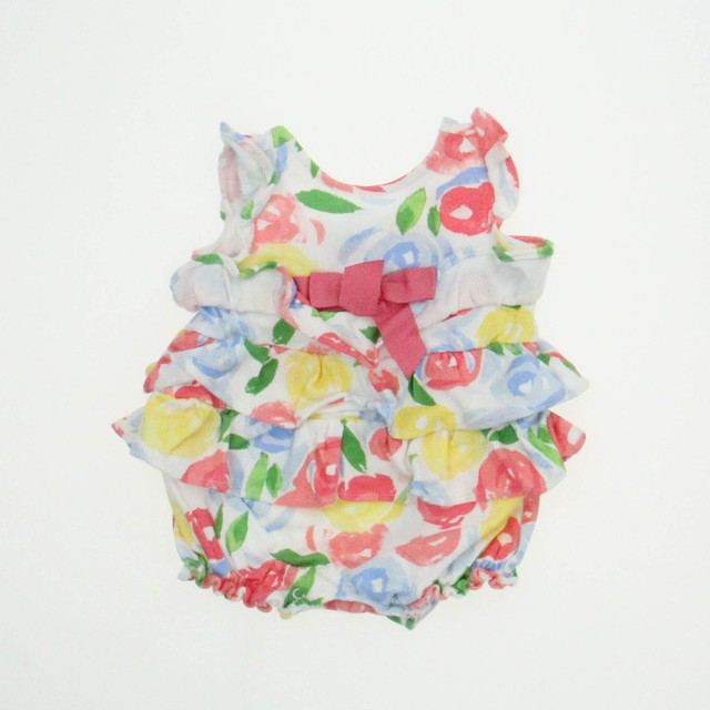 Gymboree Floral with Primary colors Onesie 0-3 Months 