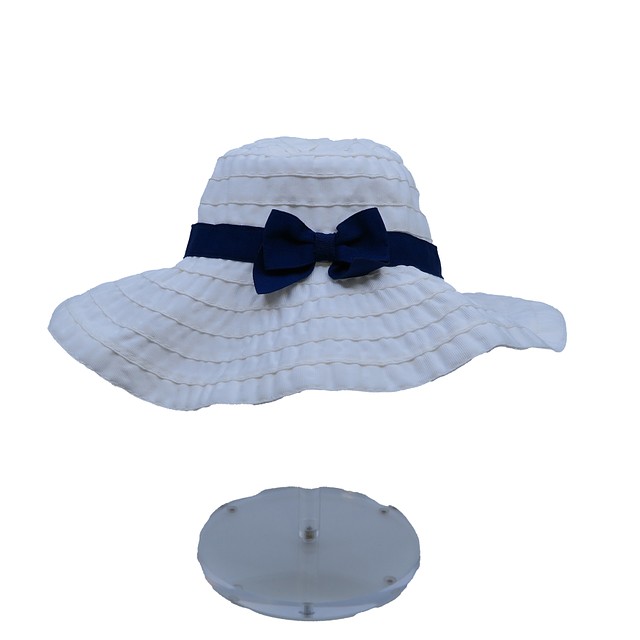 Gymboree White | Navy Hat 0-6 Months 