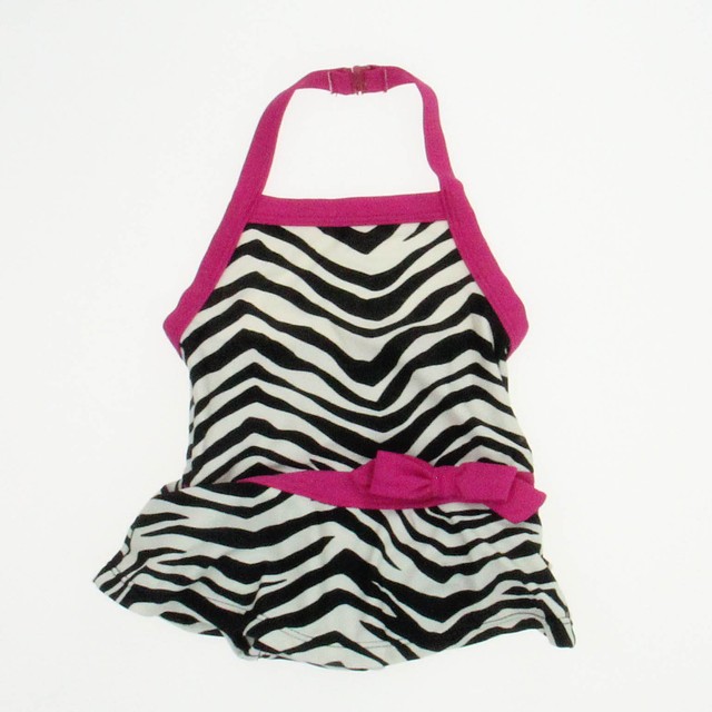 Gymboree White | Pink | Black 1-piece Swimsuit 3-6 Months 