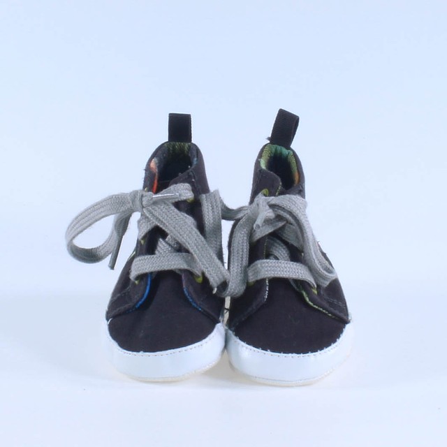 Gymboree Dark Grey | Sneakers | Plaid Lining Booties 3-6 Months 