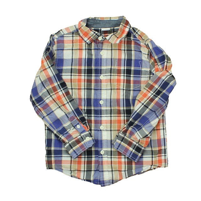 Gymboree Blue | Plaid Button Down Long Sleeve 5-6 Years 