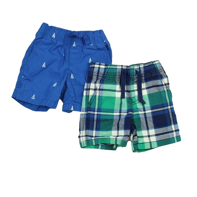Gymboree Blue | Green | Plaid | Red Shorts 6-12 Months 