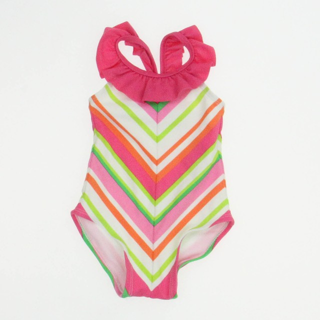 Gymboree Pink Stripe 1-piece Swimsuit 6-12 Months 