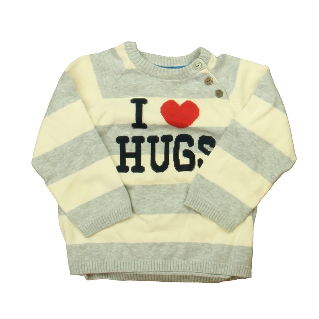 H&M Gray | White Heart Sweater 12-18 Months 