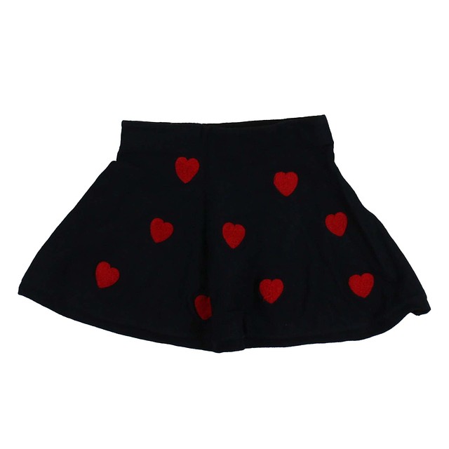 H&M Blue | Red Hearts Skirt 2-4T 