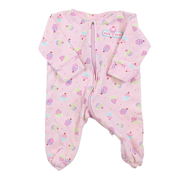 Halo Pink | Cupcakes 1-piece footed Pajamas New Born 