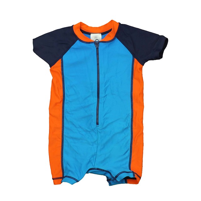 Hanna Andersson Blue | Orange 1-piece Swimsuit 6-12 Months 