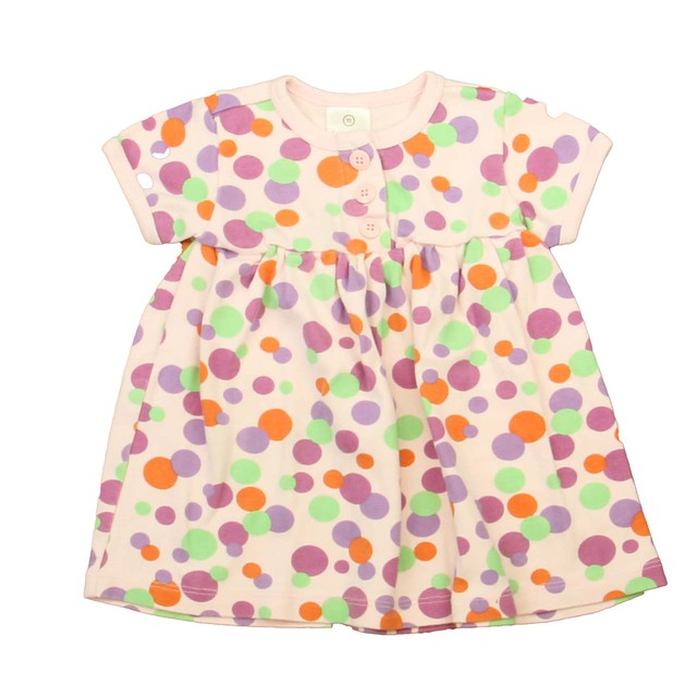 Hanna Andersson Pink Polka Dots Dress 6-12 Months 