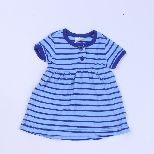 Hanna Andersson Blue Stripe Dress 0-3 Months 