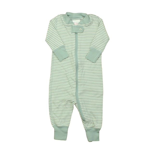 Hanna Andersson Blue | White | Stripes 1-piece Non-footed Pajamas 0-3 Months 