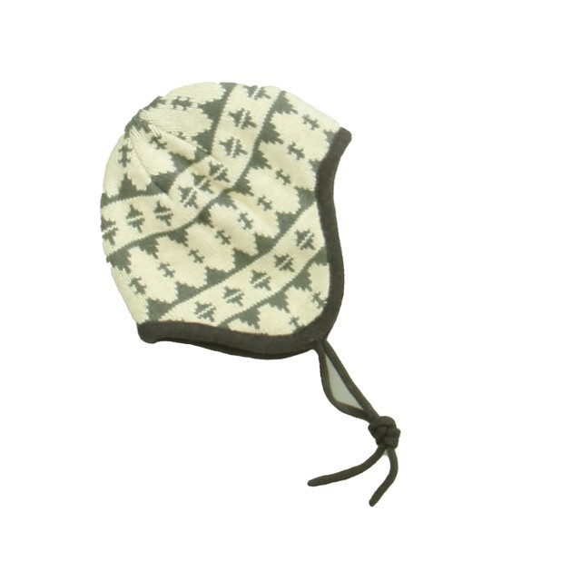 Hanna Andersson Ivory | Olive Winter Hat 0-3 Months 