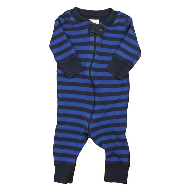 Hanna Andersson Blue Stripe 1-piece Non-footed Pajamas 0-6 Months 