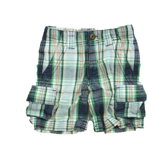 Hanna Andersson Blue | Plaid Cargo Shorts 18-24 Months 