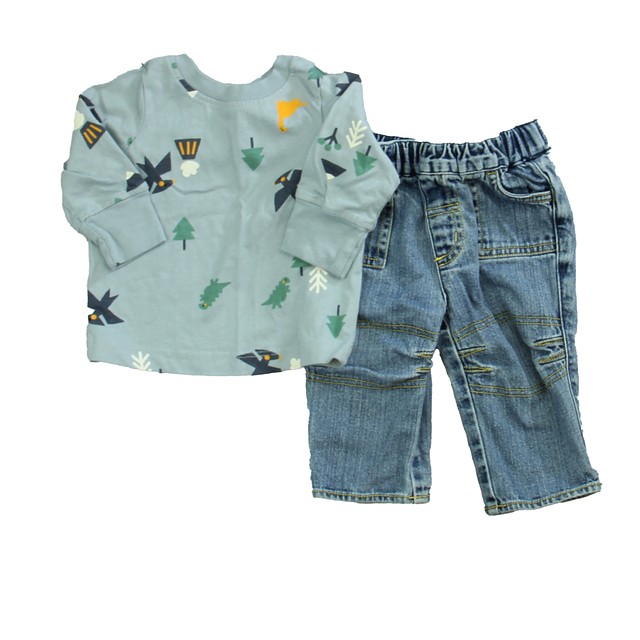 Hanna Andersson 2-pieces Blue Stars Apparel Sets 3-6 Months 