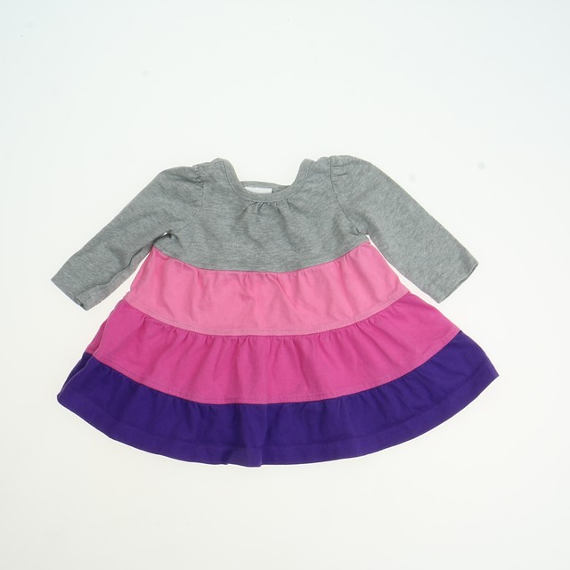 Hanna Andersson Gray | Pink | Purple Dress 3-6 Months 