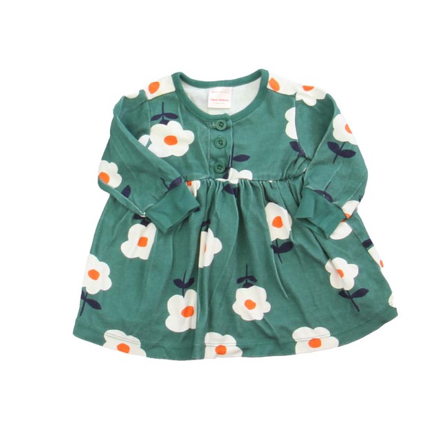 Hanna Andersson Green Floral Dress 3-6 Months 