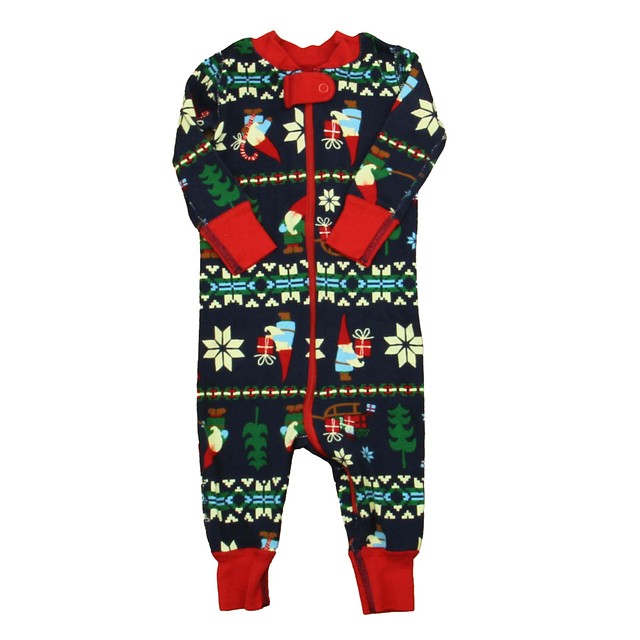 Hanna Andersson Navy | Gnomes 1-piece Non-footed Pajamas 3-6 Months 