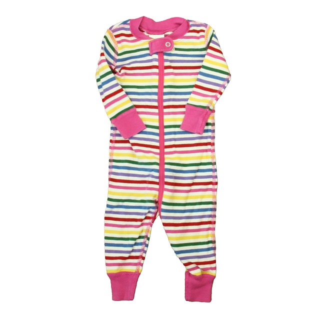 Hanna Andersson Pink Multi Stripe 1-piece Non-footed Pajamas 3-6 Months 