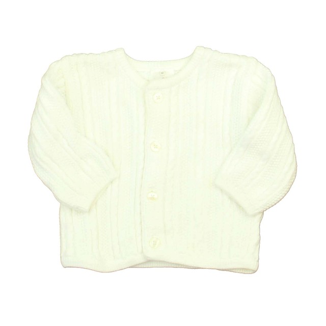 Hanna Andersson White Cardigan 3-6 Months 