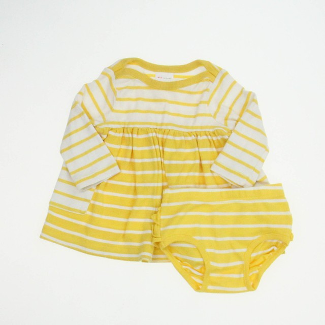 Hanna Andersson Yellow Stripe Dress 3-6 Months 