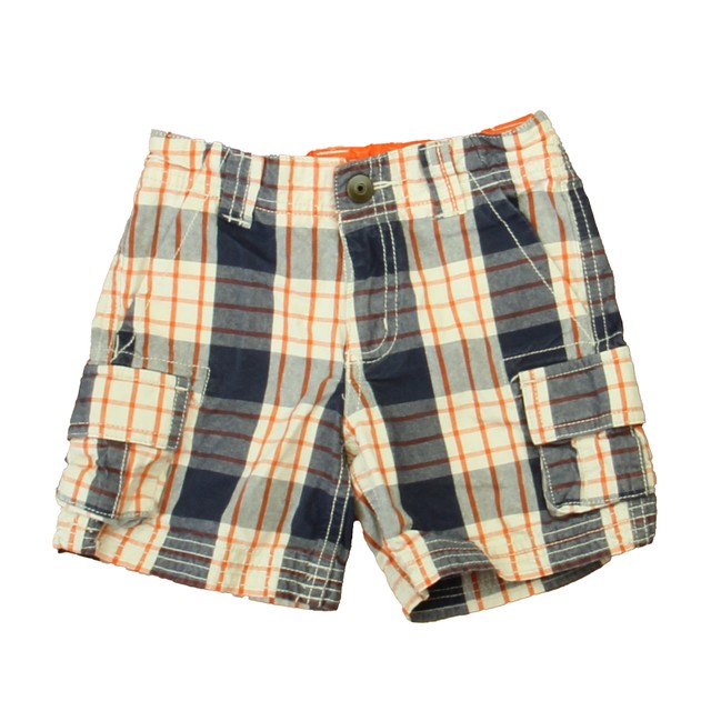 Hanna Andersson Blue | Orange Plaid Shorts 3T 