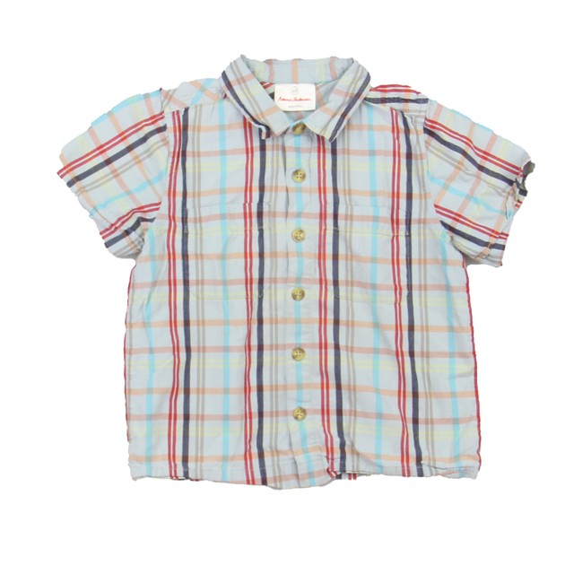Hanna Andersson Blue | Multi Button Down Long Sleeve 4T 