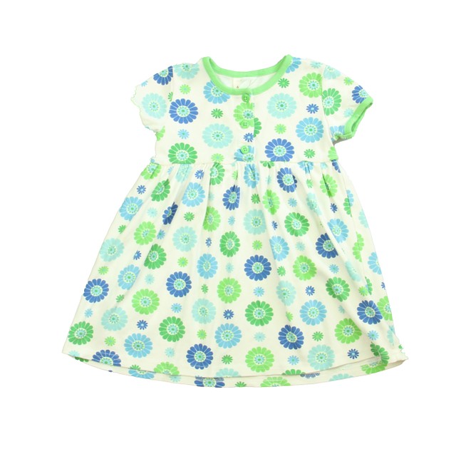 Hanna Andersson White | Blue | Green Dress 4T 