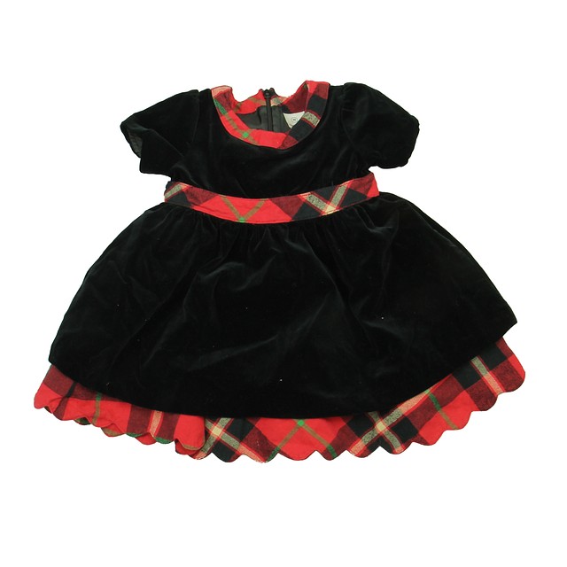 Hanna Andersson Black | Red Plaid Dress 6-12 Months 
